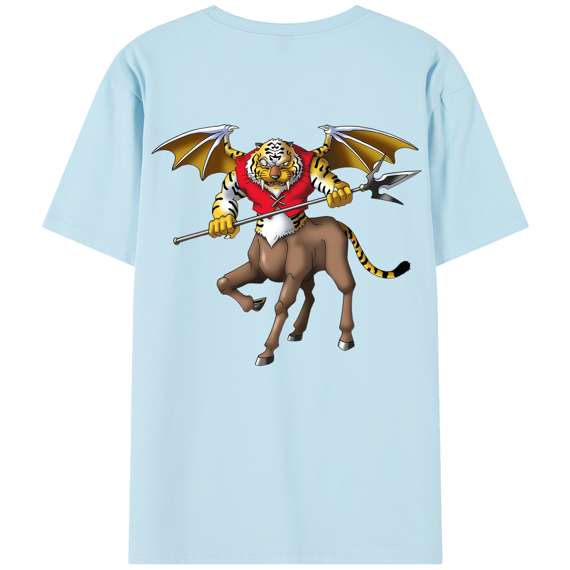 （画像用） ドラゴンクエスト Doragon Kuesuto Dragon Quest 綿100％半袖Tシャツ（背面プリント）